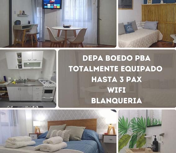 Estimulación Magnética Transcraneal para Pacientes del Interior 9 Departamento en Boedo totalmente equipado hasta 3 personas con wifi y blanquería, recomendado para pacientes del interior en tratamiento de EMT en Buenos Aires